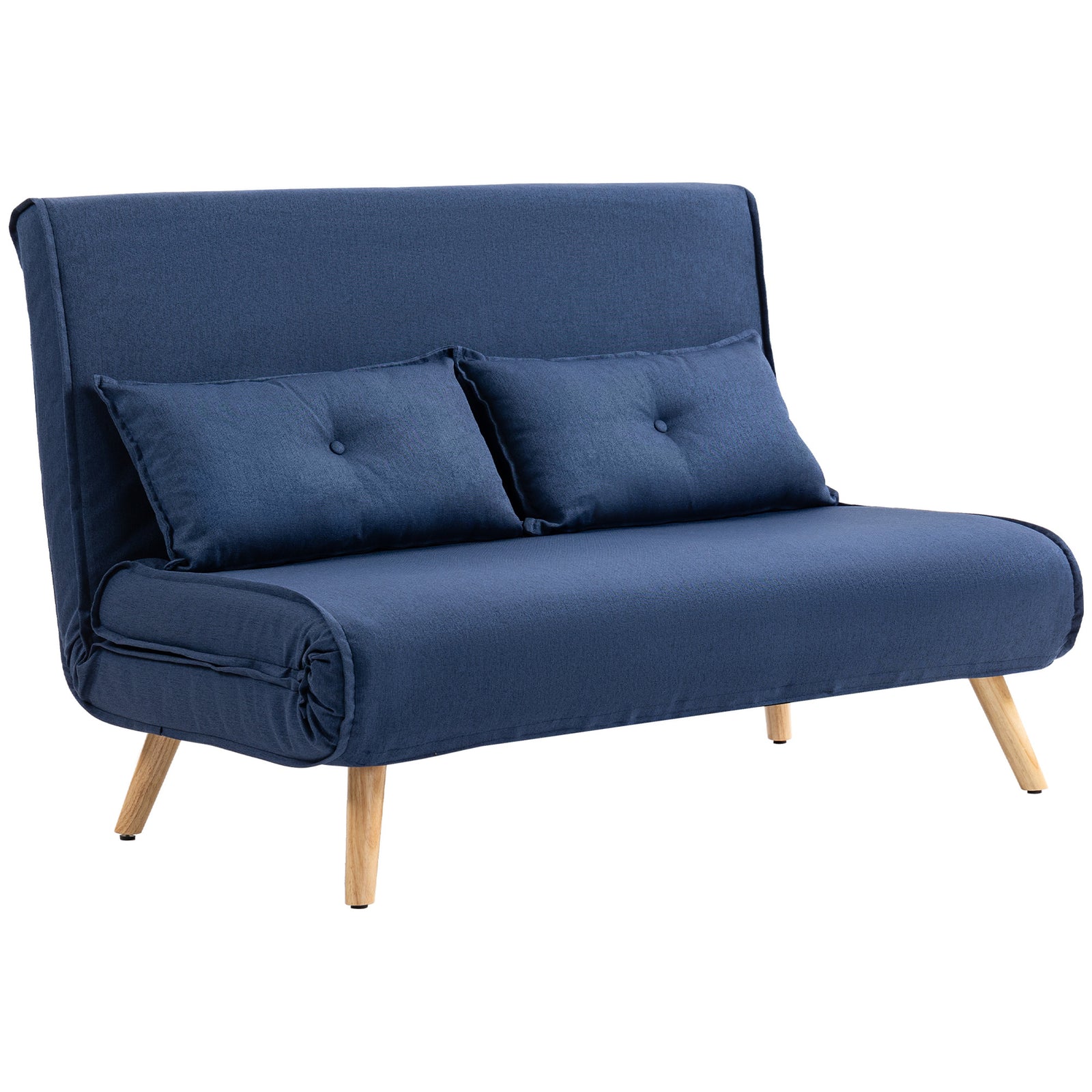 Click Clack Sofa Bed, 2 Seater Bed Settee For Living Room | Blue