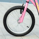 Teen Scooter Adjustable Height Dual Brakes Rubber Wheels Kickstand | Pink