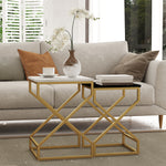 Nest Of Tables, Coffee Table Set With Steel Frame