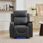 Byron Electric Riser Recliner Chair With Massage And Heat, Drink Cooler, Table | Grey