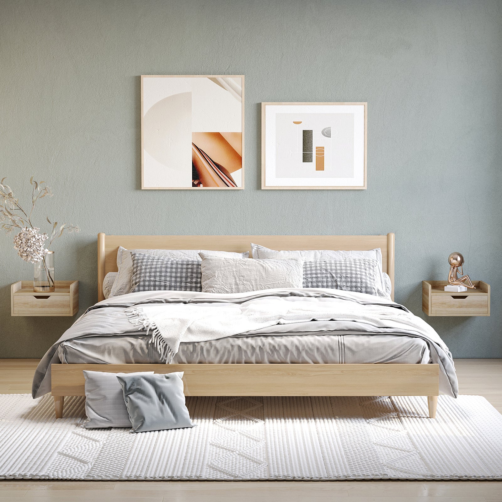 Floating Nightstand Set Of 2, Nightstand With Drawer | Set of 2 | Natura