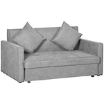 2 Seater Sofa Bed Convertible Bed Settee 2 Cushions Storage | One Size | Charcoal Gray