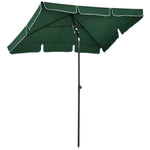 Aluminium Sun Umbrella 2x1.3m Parasol | Green