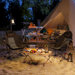 Hammock Camping Chair Set Of 2, Adjustable Back Camp Chair | Black