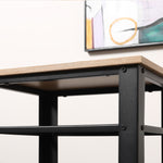 Modern Side Table With 2-tier Shelves End Table For Bedroom