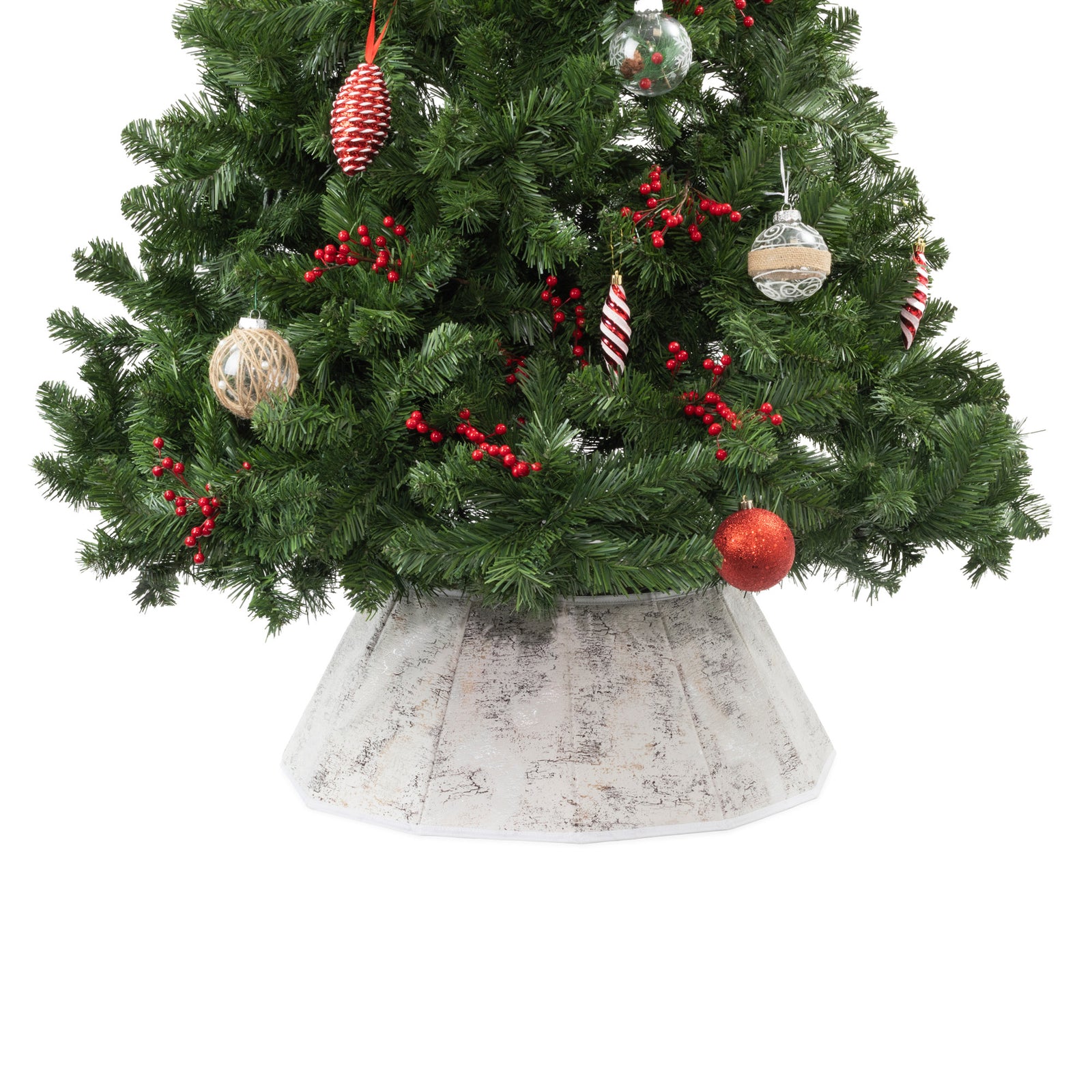 Velvet Christmas Tree Skirt 68cm Foldable Lightweight | Silver