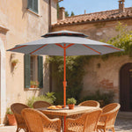 2.7 M Garden Parasol With Double Top | Light Grey