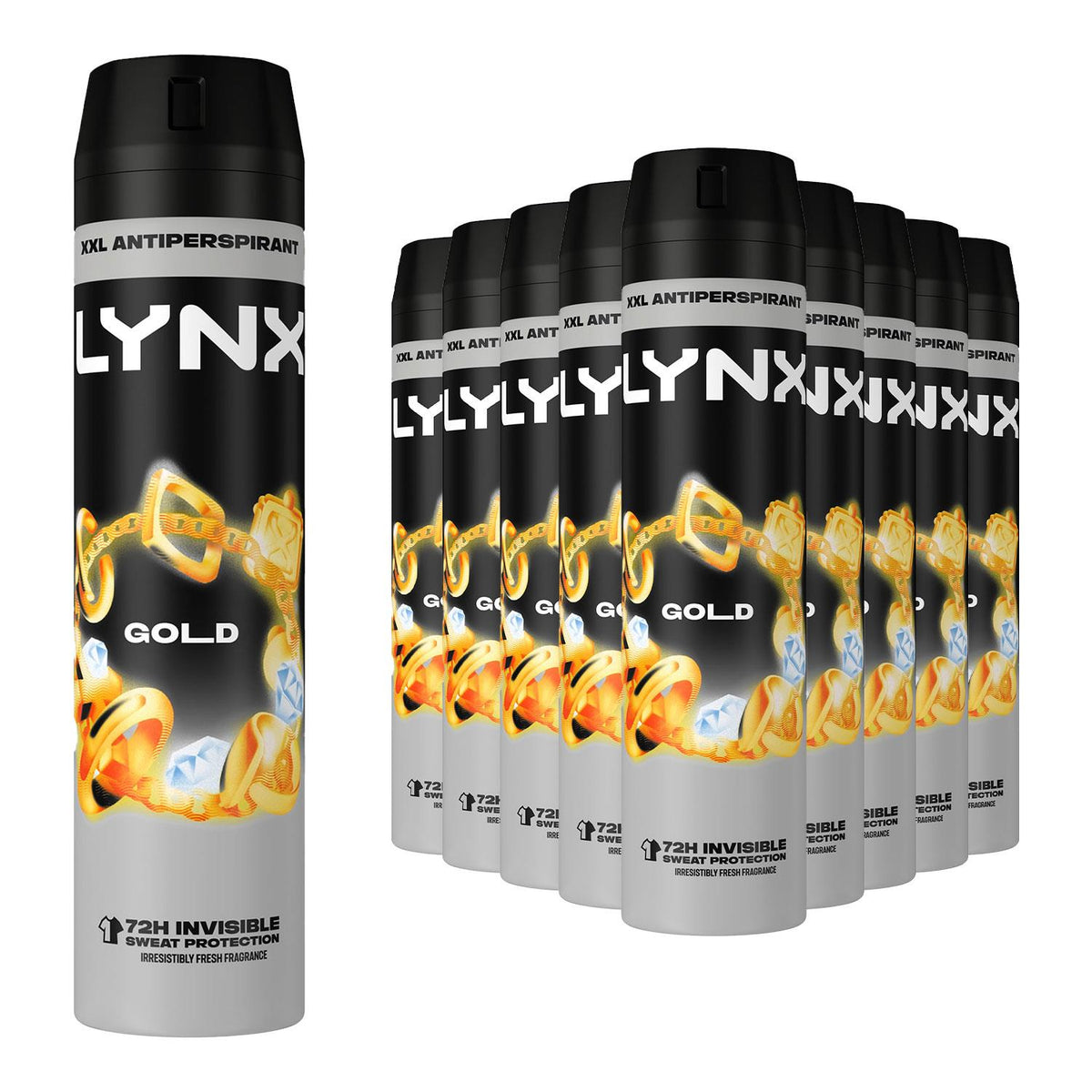 Xxl Anti-perspirant Deodorant Body Spray Gold 72h Protection 250ml, 24 Pack | Set of 24