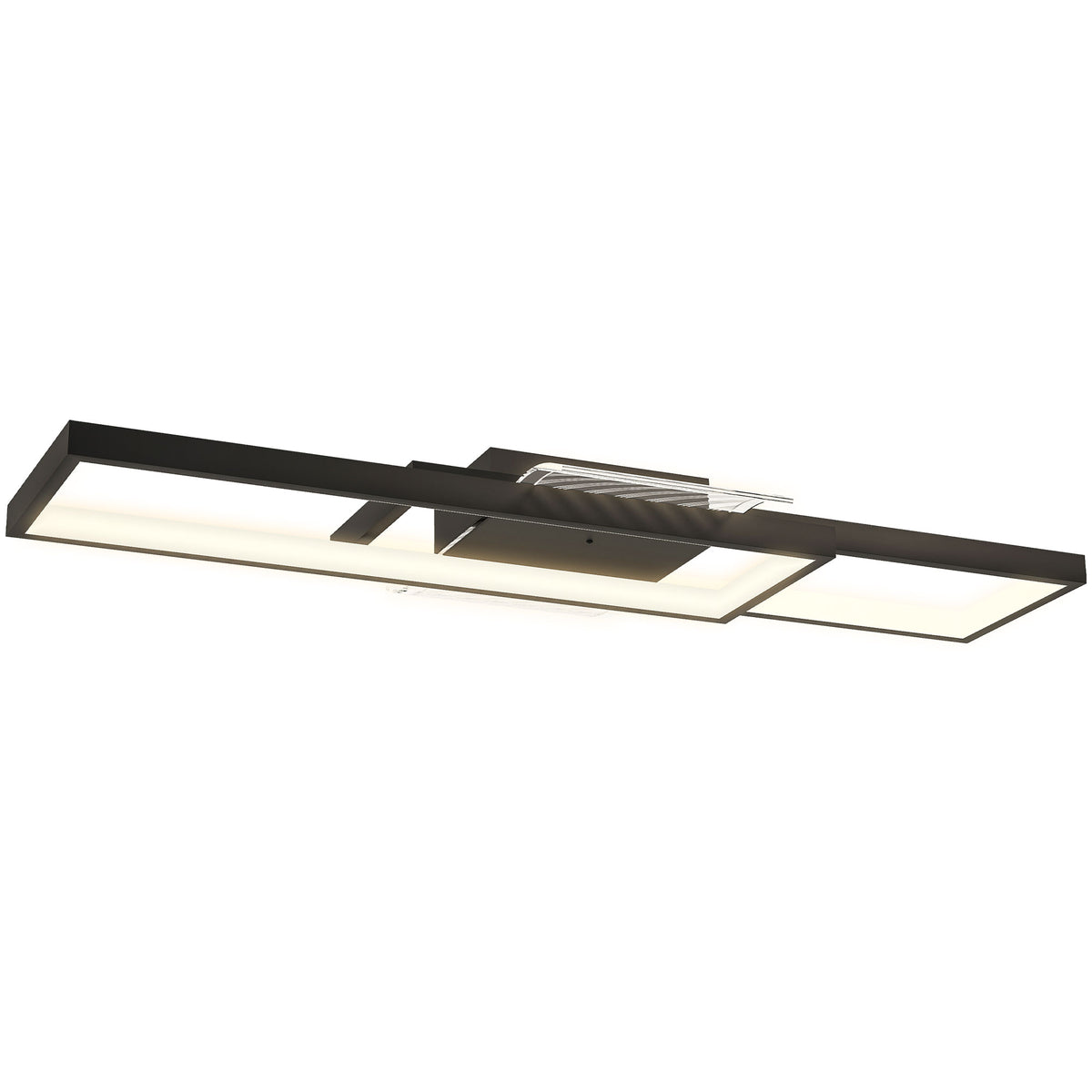 HOMCOM Led Ceiling Light, Dimmable Ceiling Light With Remote Control, Black