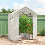 Small Greenhouse Outdoor Greenhouse With Roll Up Door | White