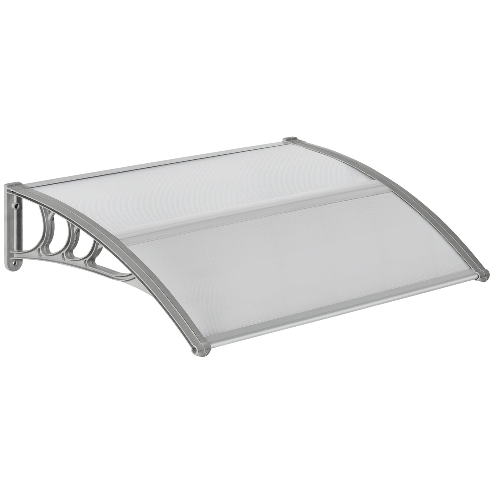 Door Canopy, Outdoor Rain Shelter, 100 X 75cm | White