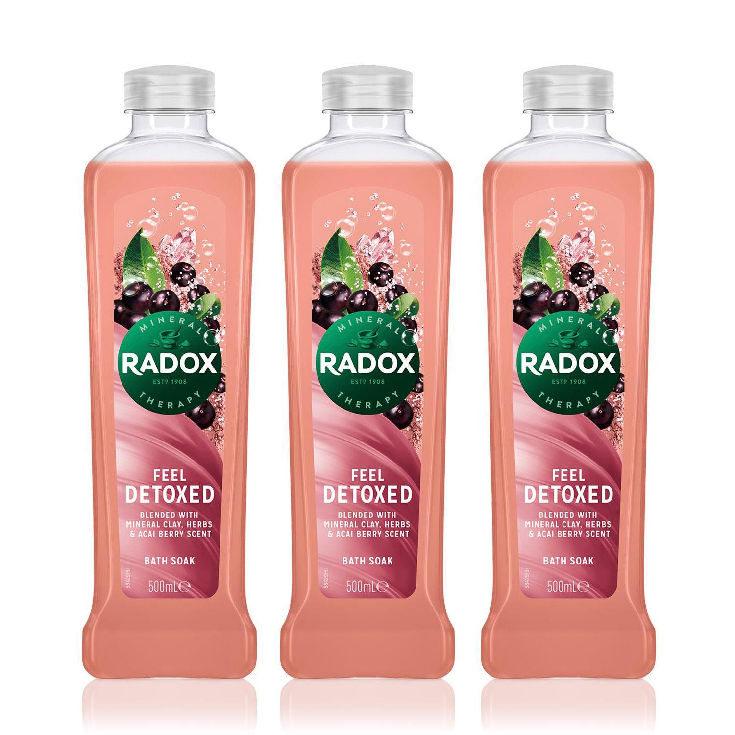 100% Nature Inspired Fragrance Bath Soak, Feel Detoxed, 3 Pack, 500ml | 3