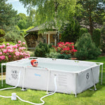 Steel Frame Pool With Filter Pump, Reinforced Sidewalls | Gray