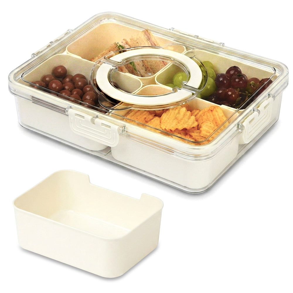 Livivo 4 Compartment Snack Organiser Box Bpa Free Container