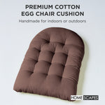 Luxury Garden Round Egg Chair Swing Cushion, 80 X 120 Cm | One Size | Brown