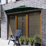 3m Half Round Parasol Balcony Shade | Green