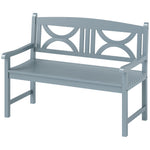 Wooden 2-seater Garden Bench, Grey