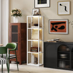 Led Floor Lamp With Glass Shelves, Dimmable Room Lamp | White