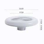 55cm Ceiling Fan With 5 Acrylic Blades & Dimmable Led Light Adjustable Speed Quiet Fan With Remote Control | White