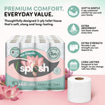 Toilet Roll, Spirits Of Tera – Quilted Soft 3-ply Tissue | 60 Rolls | White