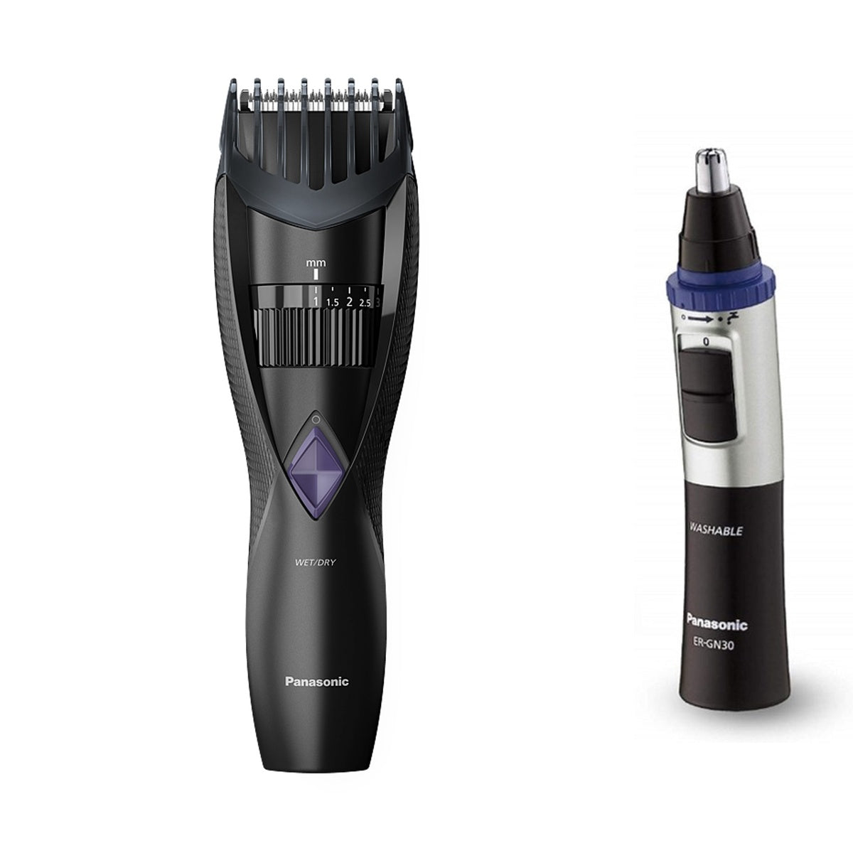 Er-gb37 + Er-gn30 Beard & Facial Hair Trimmer Set | Black