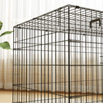 Pawhut Dog Crate With 2 Doors, Tray, Soft Cushion, For Extra Small Medium And Large Dogs | Black