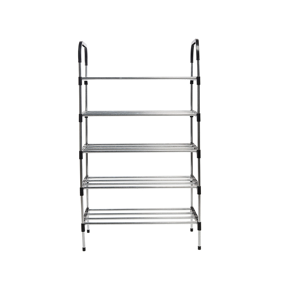 Multi Tiers Shoe Rack Organizer Stackable Space Saving Shoe Shelf | 5 | Black