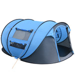 4-5 Person Camping Tent Dome Pop-up Tent  With Windows | Sky Blue