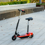 Folding Electric Scooter W/ Warning Bell, For Ages 4-14 | Red