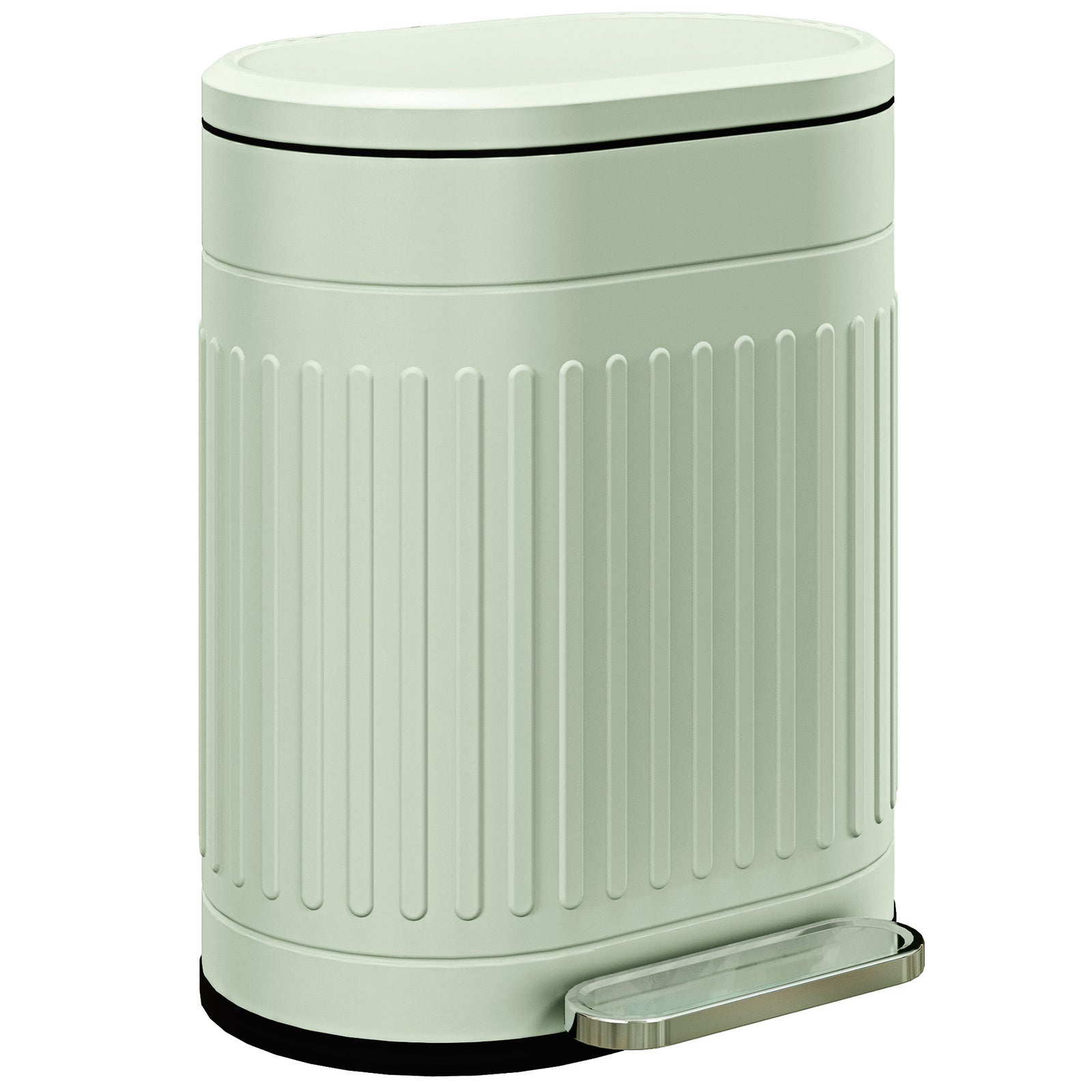 20/30l Pedal Bin, Metal Kitchen Bin With Soft-close Lid | Medium | Light Green