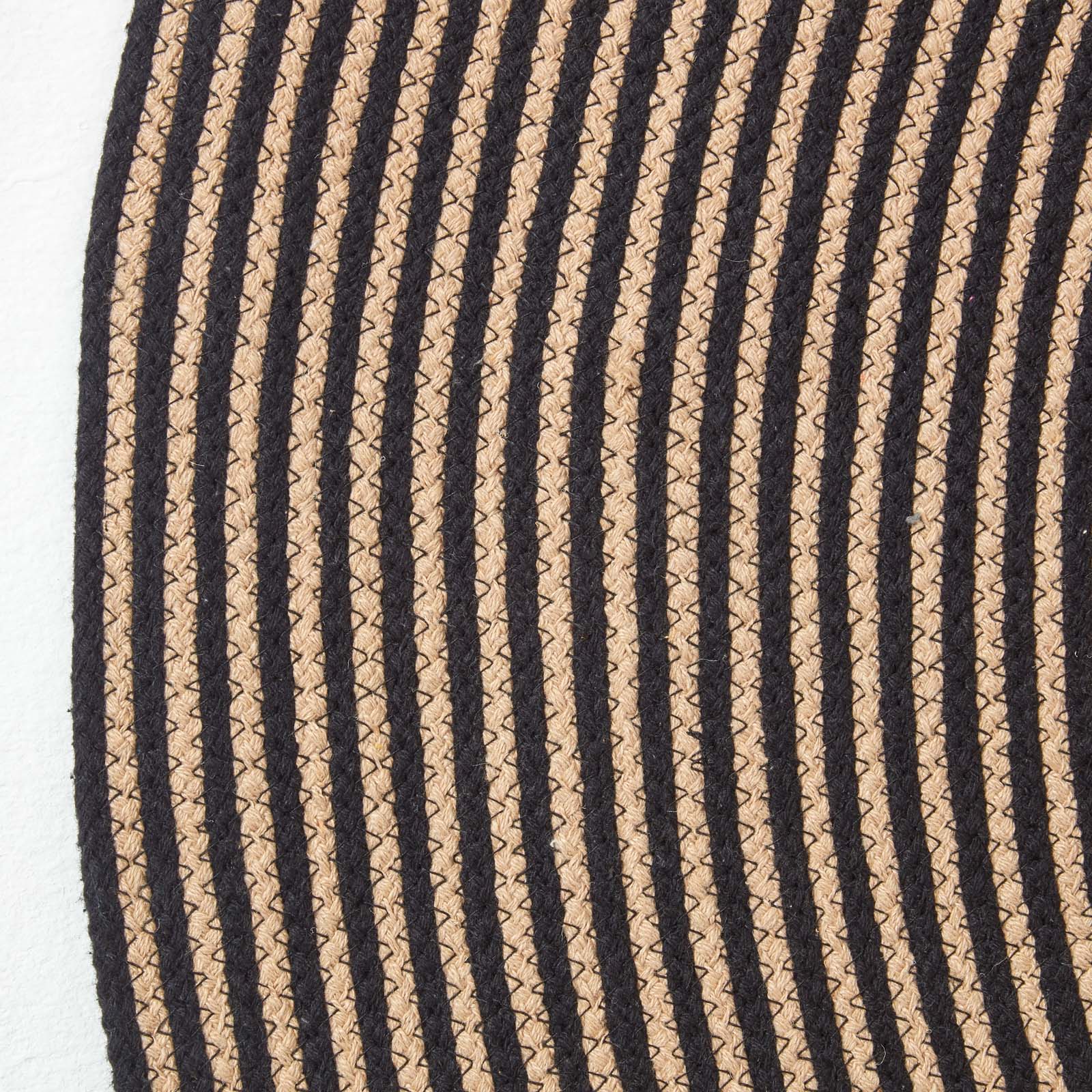 Handmade Woven Spiral Braided Rug | 120cm | Linen