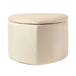 Arundel Heart-shaped Velvet Footstool With Storage | Natural