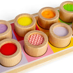 Wooden Sensory Board, Colour Matching Tray And Tubes
