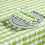 Block Check Cotton Gingham Napkins, Set Of 4 | 45cm x 45cm | Green