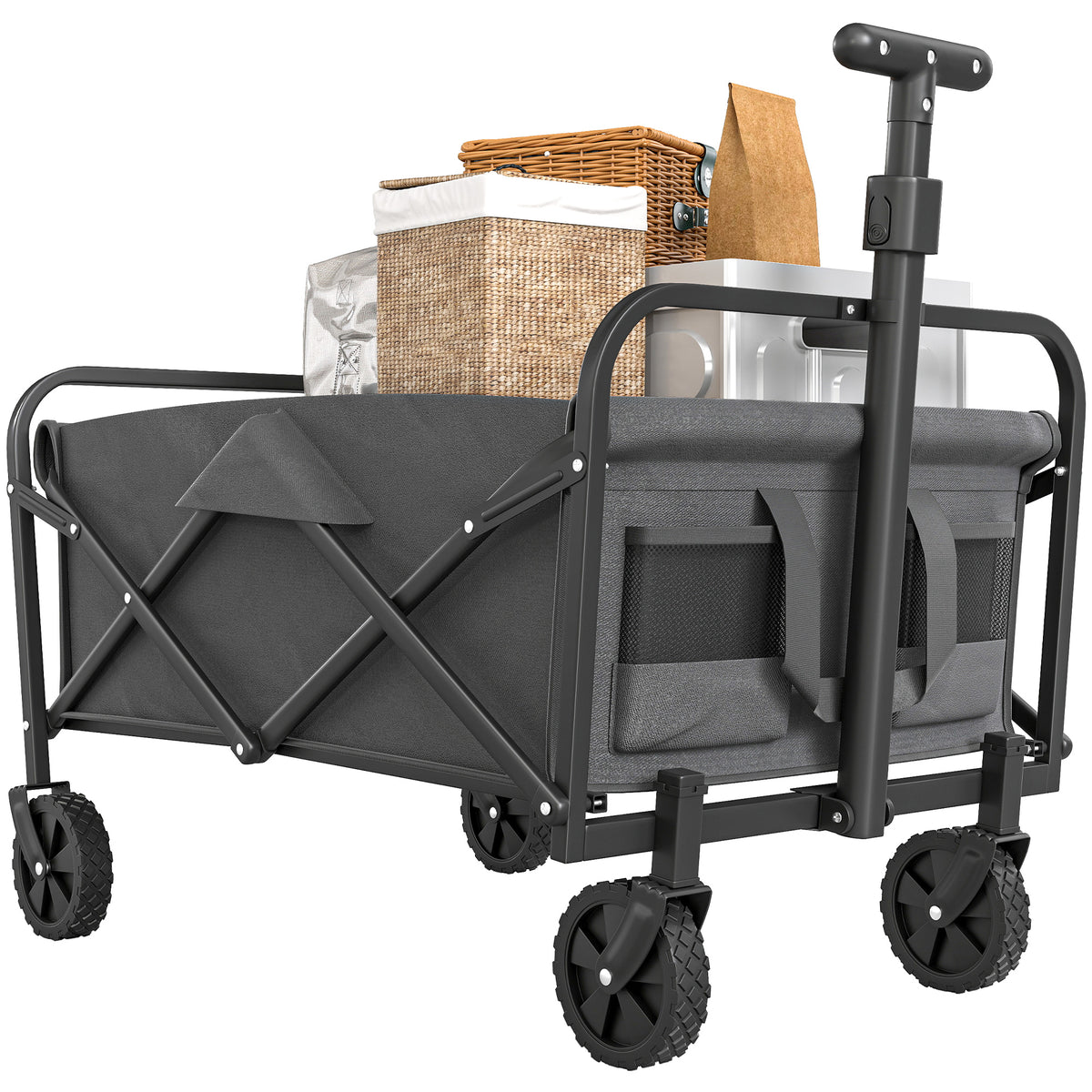 62l Festival Trolley, 100kg Heavy Duty Folding Trolley Cart | Grey