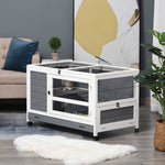 Wooden Pet House Elevated Rabbit Hutch Bunny Cage 102 X 60 X 63.5cm