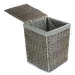 Antique Wash Square Laundry Basket With Grey Sage Lining | Set-of-2