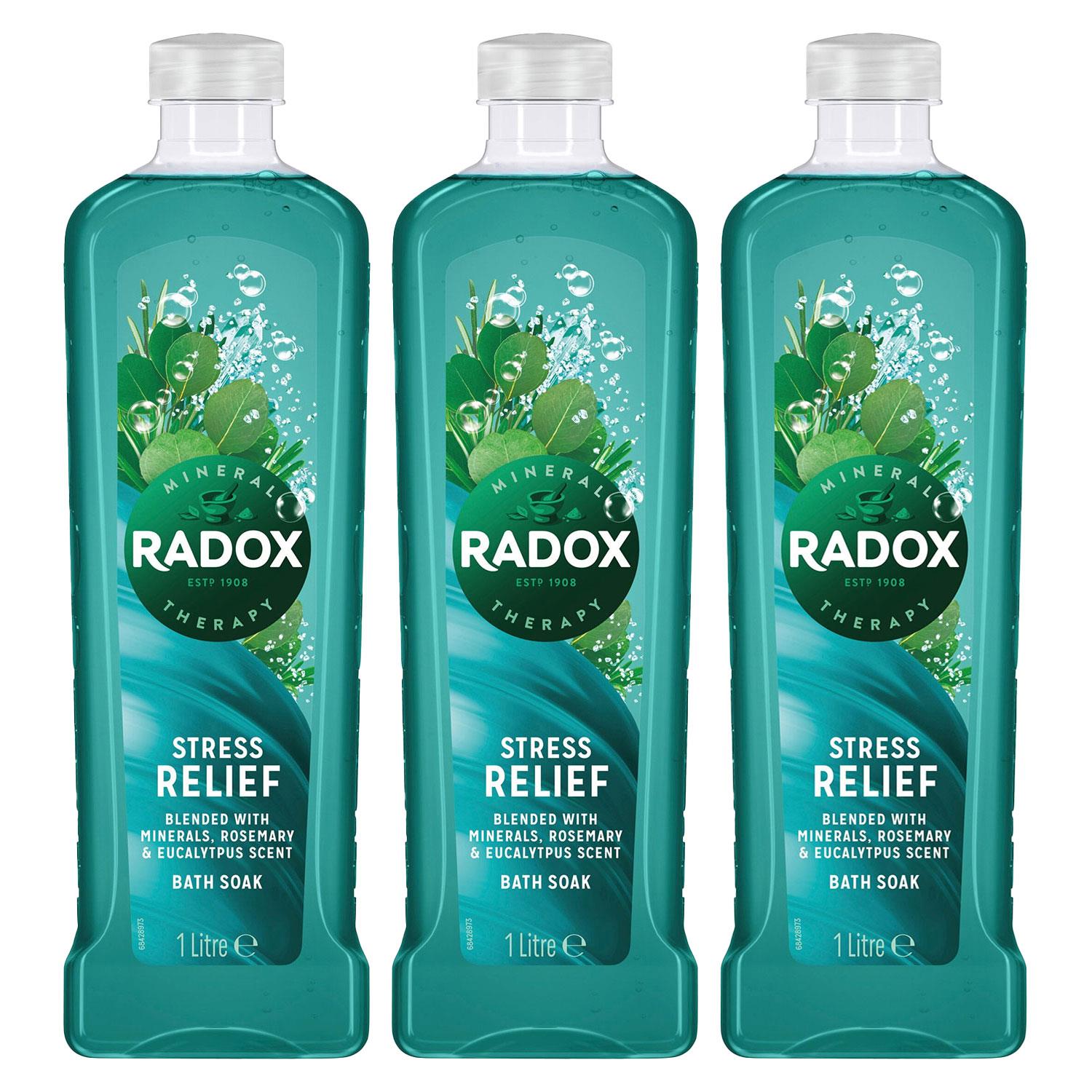 Mineral Therapy Bath Soak Stress Relief, Rosemary & Eucalyptus Scent 3pk, 1l | 3 | Green