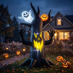 Outsunny 8 Ft Halloween Inflatable Spooky Tree With Built-in Led Lights