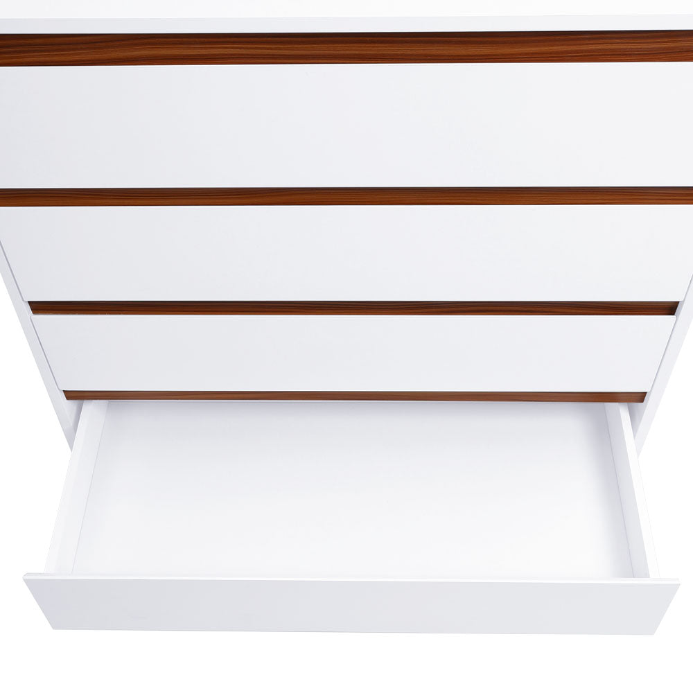 Modern 4-tier Storage Cabinet Chest, 60cm/80cm Wide Elegant Bedroom Organizer With Spacious Drawers | Large