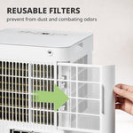 7000btu Portable 3-in-1 Air Conditioner With Wifi App Control, Cooling Fan & Dehumidifier, Remote Control, 24h Timer