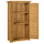 Wooden Garden Storage Shed, 3-tier Shelves Tool Cabinet