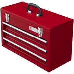 Lockable 3 Drawer Tool Chest With Ball Bearing Slide Drawers | Red