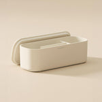 Bathroom Organiser Storage Box Freestanding Alife Collection | Pearl White