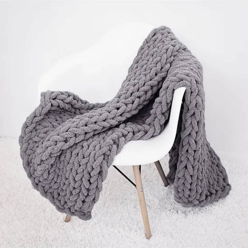Hand-woven Chenille Blanket For Couch And Bed