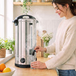 Catering Urn, Stainless Steel Tea Urn With Keep Warm | 24l | Silver