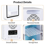 Mini Fridge 5l Portable Cooler Warmer With Mirror Bedroom Office Car | White