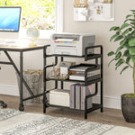 3-tier Storage Shelf Metal Shelves For Storage Home Office | One Size | Black