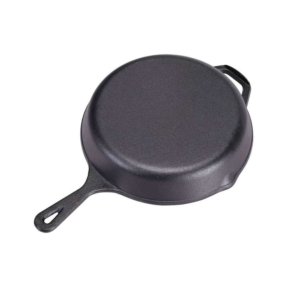 26cm/30cm Dia Cast Iron Skillet Frying Pan With Short Handle | Small | Black