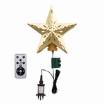 Indoor & Outdoor Living Gold Star Tree Topper-cut-out Snowflake Design